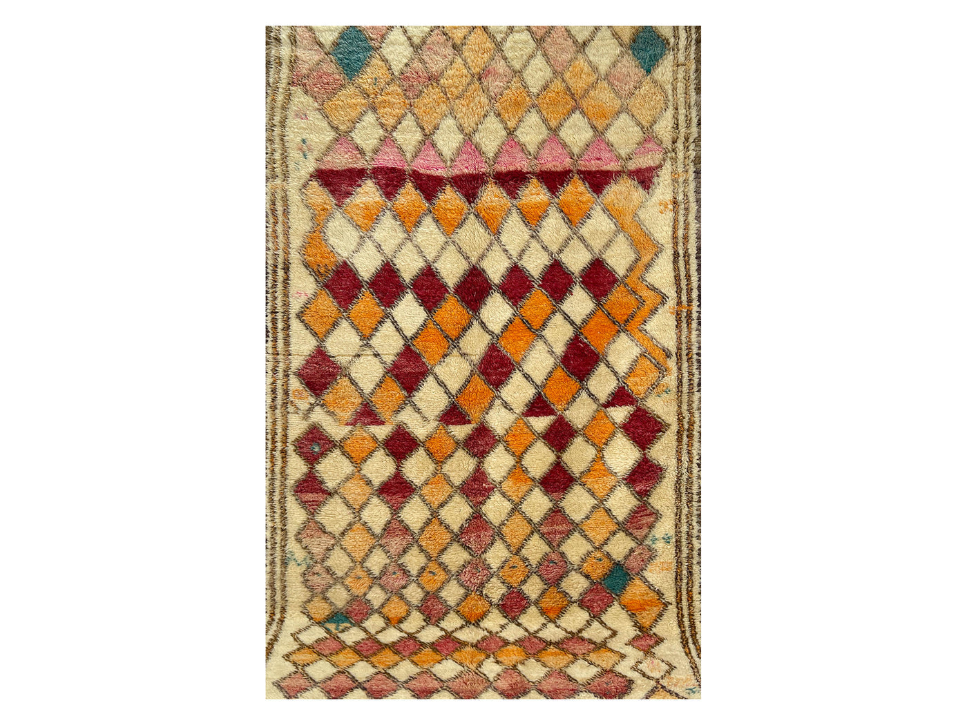 Vintage Moroccan Rug -  Mosaic Beni Ourain Morocco Collection